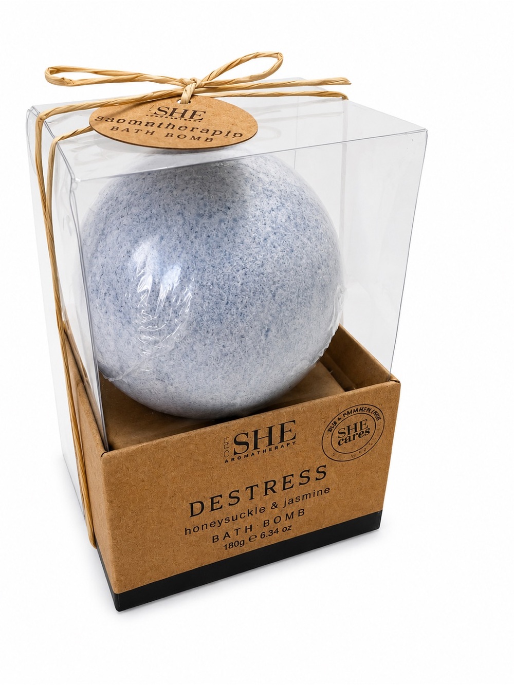 Destress Honeysuckle & Jasmine Blue Bath Bomb
